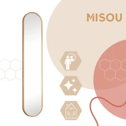 MISOU Spiegel Ovaal Moni - Goud Online