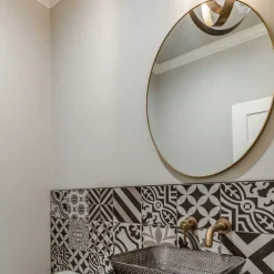 MISOU Spiegel Rond Goud Glas Wandspiegel Diameter 55cm Accessoires Sale