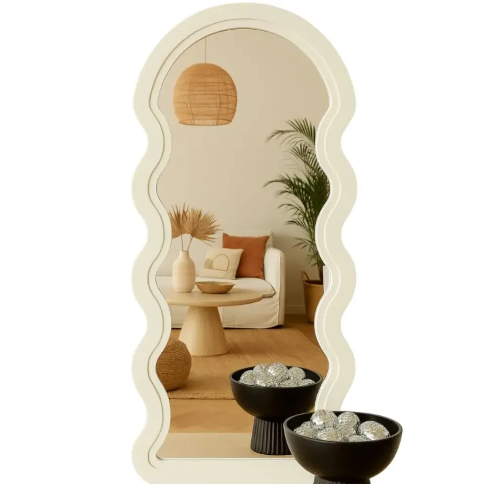 MISOU Wandspiegel Organische Vorm - Wit Online