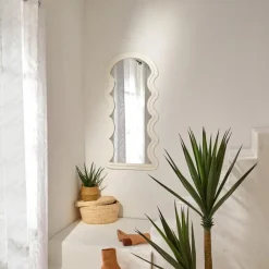 MISOU Wandspiegel Organische Vorm - Wit Online