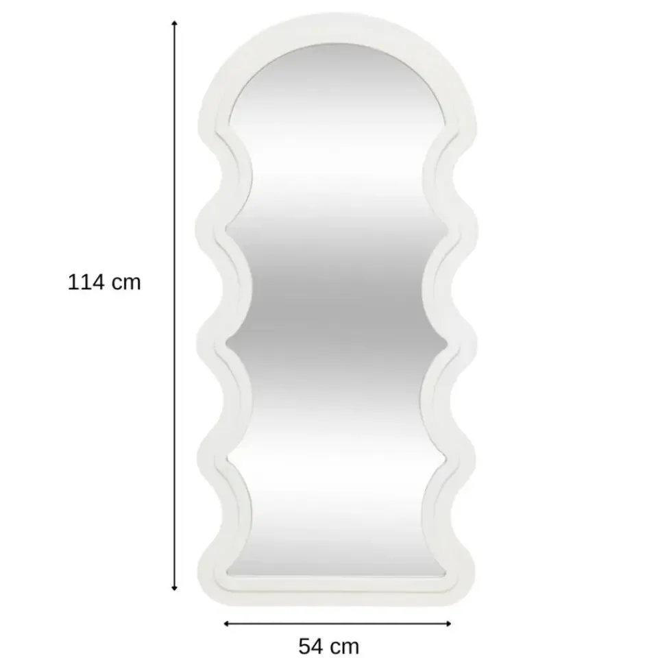 MISOU Wandspiegel Organische Vorm - Wit Online