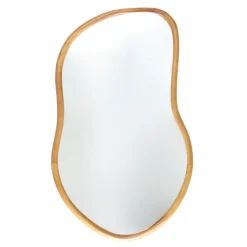 MISOU Wandspiegel Spiegel Organische Vorm 75x45cm Hout Outlet
