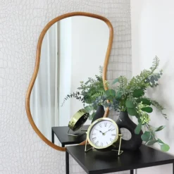 MISOU Wandspiegel Spiegel Organische Vorm 75x45cm Hout Outlet