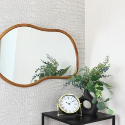 MISOU Wandspiegel Spiegel Organische Vorm 75x45cm Hout Outlet