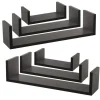 MISOU Zwarte Wandplanken Set van 6 Fotoplank Boekenplank Woonkamer Hot