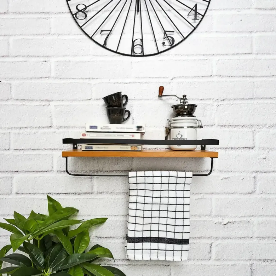 MISOU Zwevende Wandplank 2 stuks Industrieel Muurdecoratie Boekenrek New