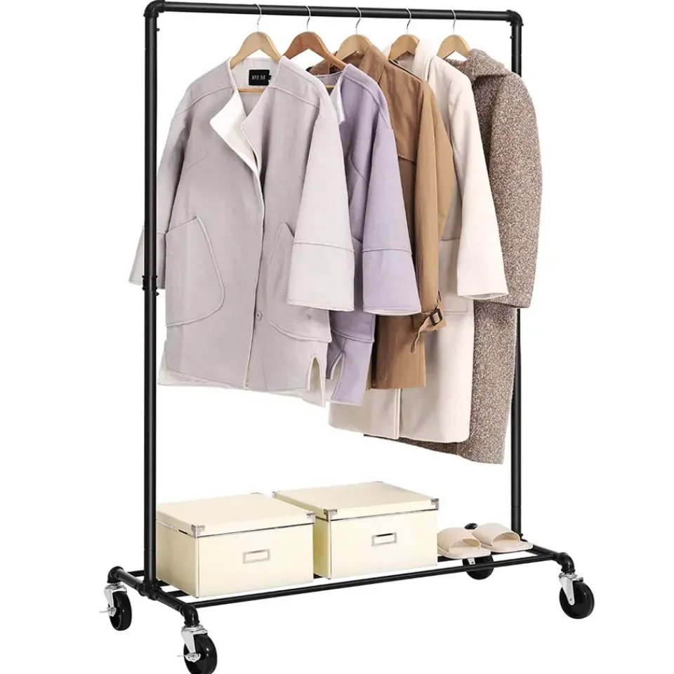 ACAZA Mobiel kledingrek - 1 rail - zwart Discount