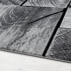 Muratap Modern Design Vloerkleed Parma - Zwart/Grijs - Laagpolig 200x290 cm Clearance