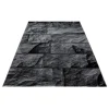 Muratap Modern Design Vloerkleed Parma - Zwart/Grijs - Laagpolig 120x170 cm Clearance