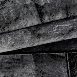 Muratap Modern Design Vloerkleed Parma - Zwart/Grijs - Laagpolig 120x170 cm Clearance