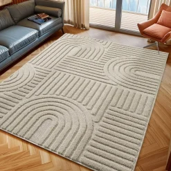 Muratap Modern Japandi Vloerkleed - Beige - Boho Scandinavisch - 160x230 cm Laagpolig Outlet