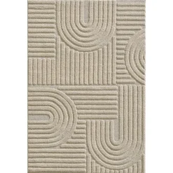 Muratap Modern Japandi Vloerkleed - Beige - Boho Scandinavisch - 200x290 cm Laagpolig