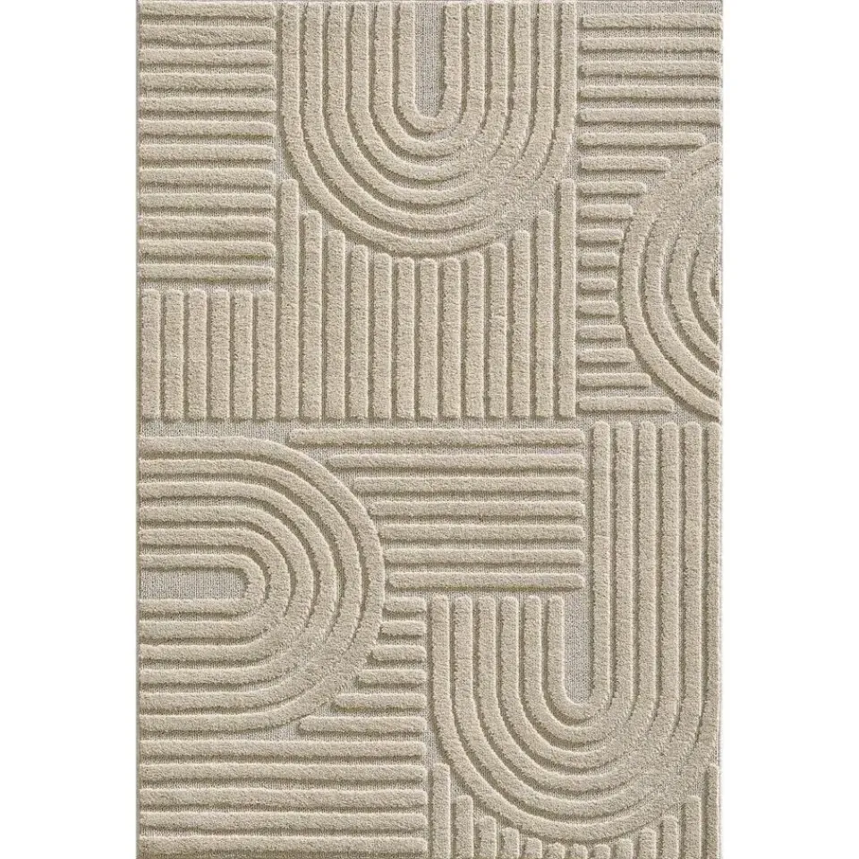 Muratap Modern Japandi Vloerkleed - Beige - Boho Scandinavisch - 200x290 cm Laagpolig