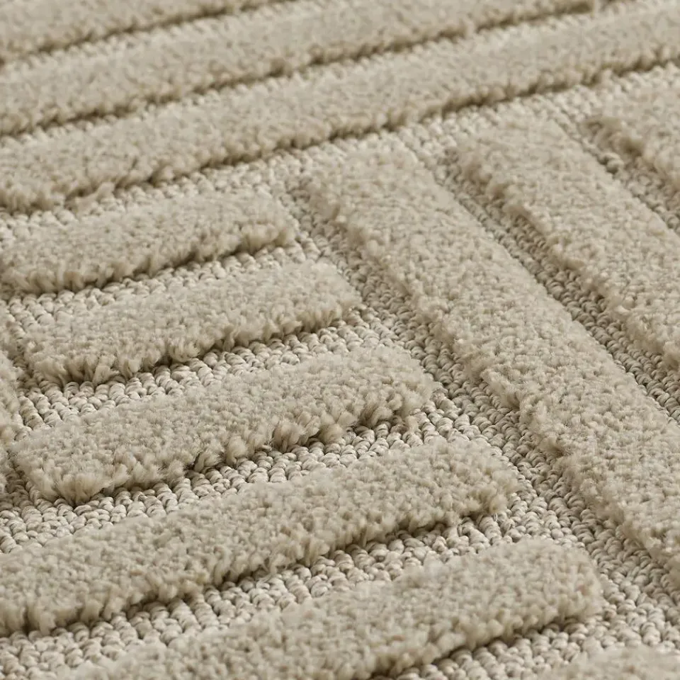 Muratap Modern Japandi Vloerkleed - Beige - Boho Scandinavisch - 200x290 cm Laagpolig