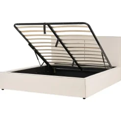 Beliani MOISSAC - Bed - Beige - 180 x 200 cm - Polyester Discount