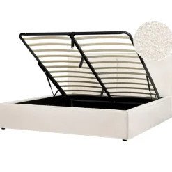 Beliani MOISSAC - Tweepersoonsbed - Off-white - 180 x 200 cm - Polyester Online