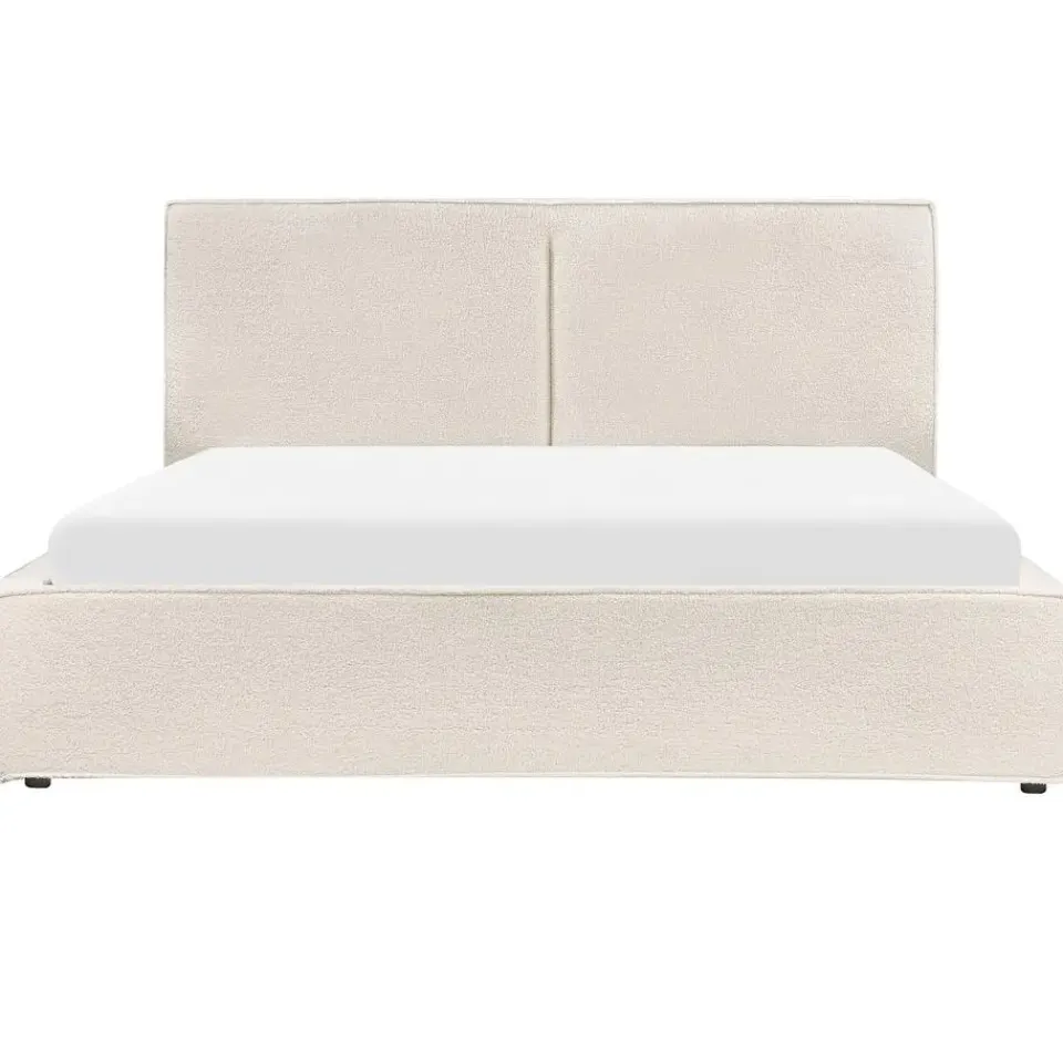 Beliani MOISSAC - Tweepersoonsbed - Off-white - 180 x 200 cm - Polyester Online