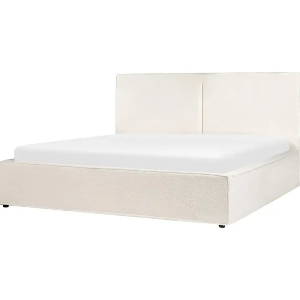 Beliani MOISSAC - Tweepersoonsbed - Off-white - 180 x 200 cm - Polyester Online