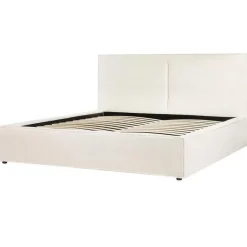 Beliani MOISSAC - Tweepersoonsbed - Off-white - 180 x 200 cm - Polyester Online