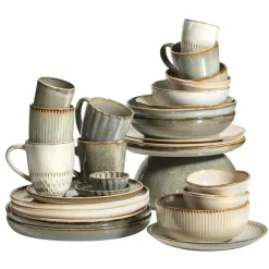 Leen Bakker Mok Bodhi met oor - beige - stoneware - Ø9 cm Online