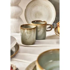 Leen Bakker Mok met oor Camille - groen - 400 ml