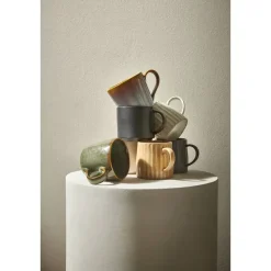 Leen Bakker Mok met oor Mila - crème - stoneware - 340 ml Sale