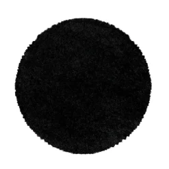 Muratap Monaco Soft Rond Shaggy Hoogpolig Vloerkleed Black - 200 CM ROND Best
