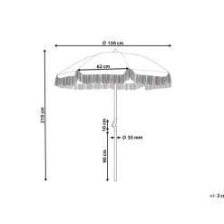 Beliani MONDELLO - Parasol - Geel - Polyester Clearance