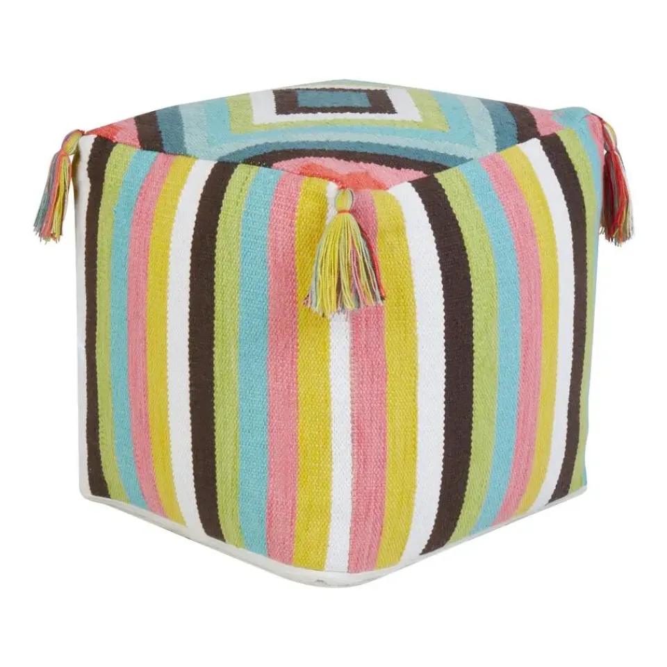 Beliani MONEASA - Poef - Meerkleurig - Katoen Hot