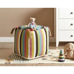 Beliani MONEASA - Poef - Meerkleurig - Katoen Hot