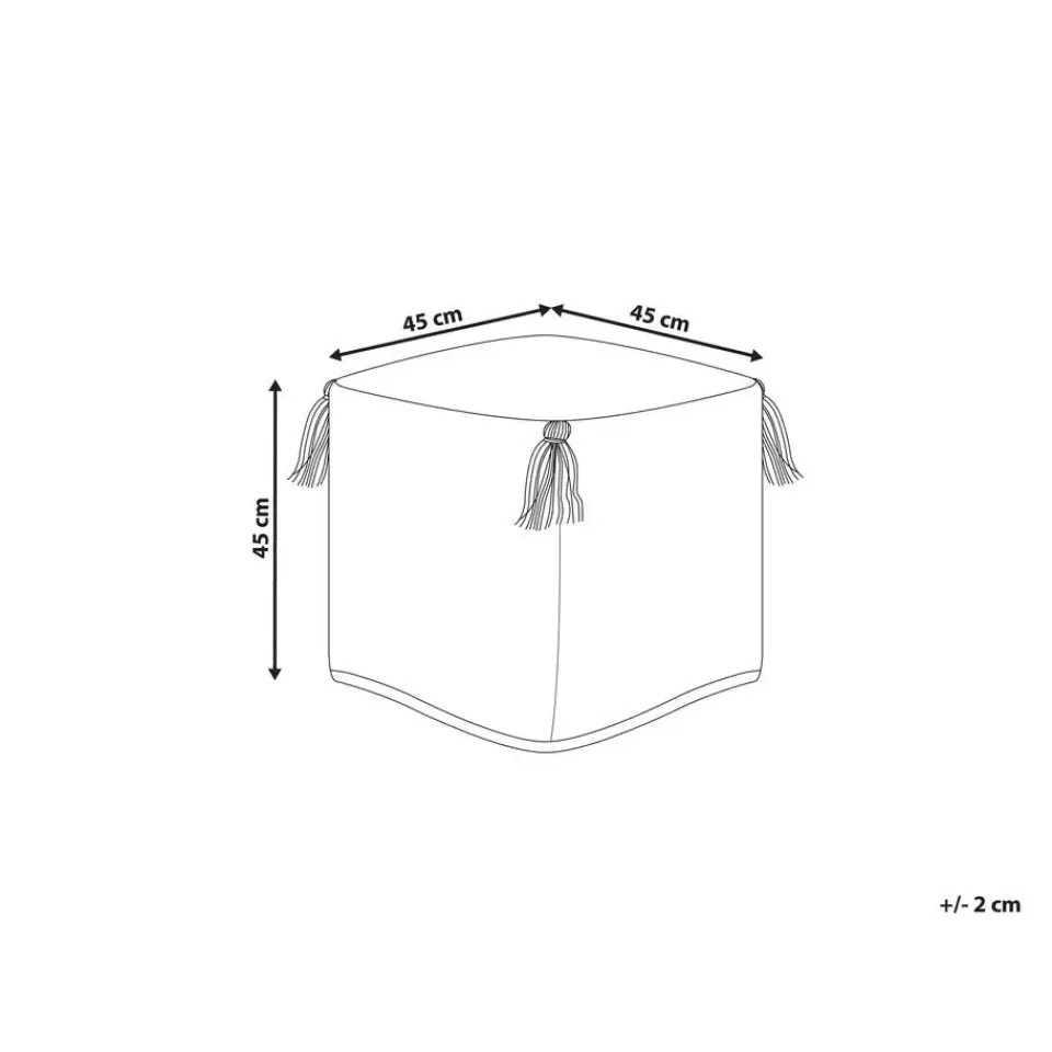 Beliani MONEASA - Poef - Meerkleurig - Katoen Hot