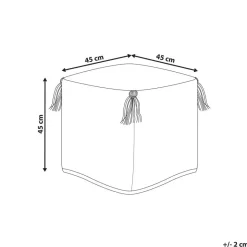 Beliani MONEASA - Poef - Meerkleurig - Katoen Hot