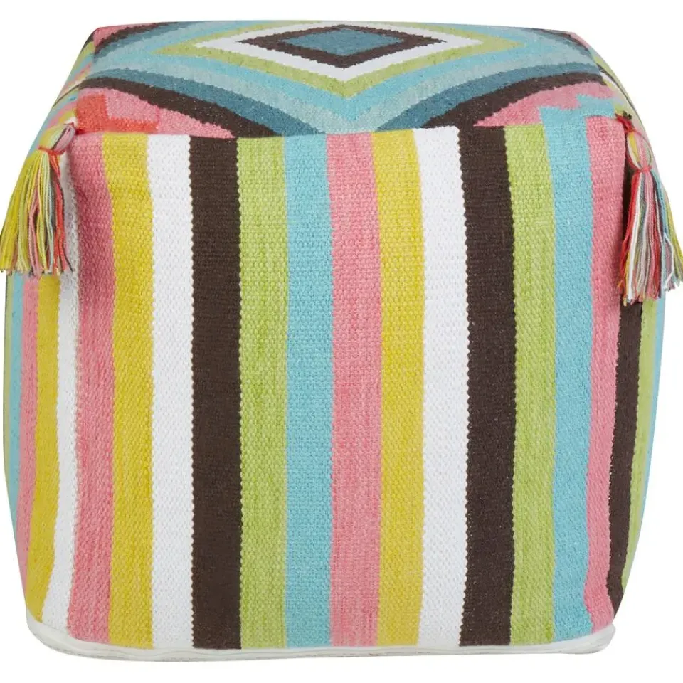 Beliani MONEASA - Poef - Meerkleurig - Katoen Hot