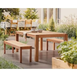 Beliani MONSANO - Tuinbank - Lichte houtkleur - Eucalyptushout Sale