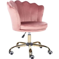 Beliani MONTICELLO - Bureaustoel - Roze - Fluweel Clearance