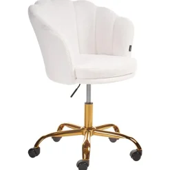 Beliani MONTICELLO - Bureaustoel - Wit - Bouclé Hot