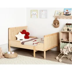 Beliani MONTIGNY - Uitschuifbaar kinderbed - Lichtbruin - Dennenhout Online