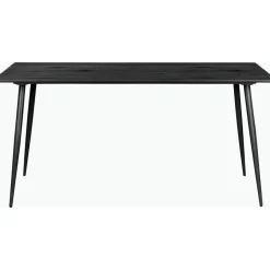 Loft24 Monza - Eettafel 120x80 cm 6 zitplaatsen zwart hout look New