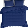 Moodit Dekbedovertrek Basil Navy Blue - Tweepersoons - 200 x 220 cm - Katoen Online