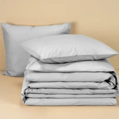 Moodit Dekbedovertrek Basil Silver - Lits Jumeaux - 240 x 220 cm - Katoen Best