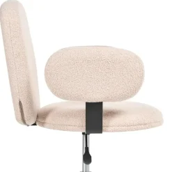 Leen Bakker MORAGA - Bureaustoel - Beige - Bouclé Best