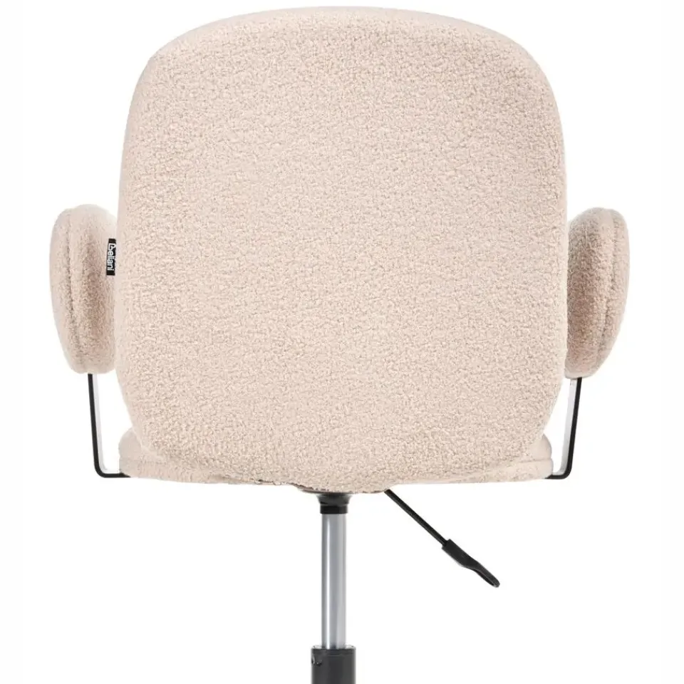 Leen Bakker MORAGA - Bureaustoel - Beige - Bouclé Best