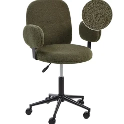 Leen Bakker MORAGA - Bureaustoel - Donkergroen - Bouclé New