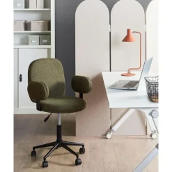 Leen Bakker MORAGA - Bureaustoel - Donkergroen - Bouclé New