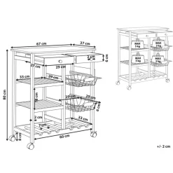 Beliani MORINO - Keukentrolley - Lichte houtkleur - Bamboehout Best