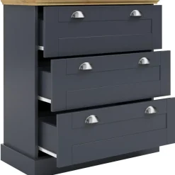 Loft24 Motala - Commode met 3 laden en grijs hout effect New