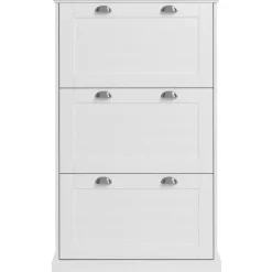 Loft24 Motala - Schoenenkast met 3 kleppen in wit Outlet
