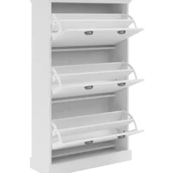 Loft24 Motala - Schoenenkast met 3 kleppen in wit Outlet