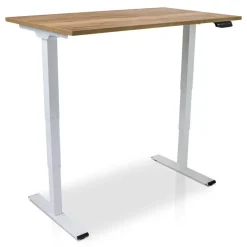 Lineaflex MRC MRC COMFORT elektrisch ARBO zit-sta bureau - 140x80cm - wit - robuust eiken Best