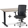 MRC COMFORT Set - Zit-sta bureau + stoel - 140x80 - midden eiken Clearance
